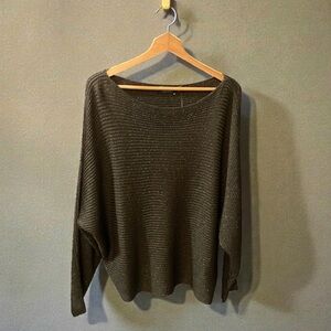 NWT Lauren Ralph Lauren Women's Plus Size 2X Green Sparkle Long Sleeve Sweater